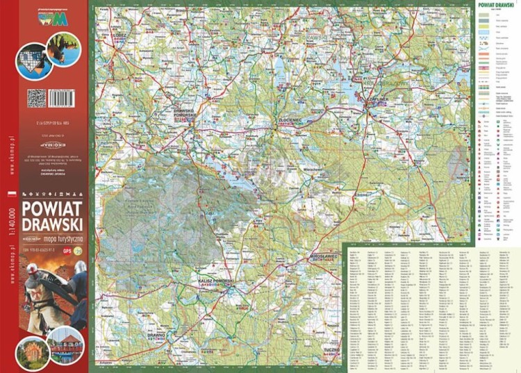Powiat drawski dla aktywnych. Przewodnik + mapa turystyczna wydawnictwa EKO-MAP. Mapa - pierwsza strona