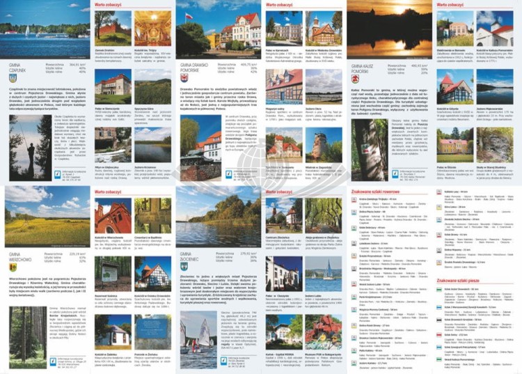 Powiat drawski dla aktywnych. Przewodnik + mapa turystyczna wydawnictwa EKO-MAP. Mapa - druga strona