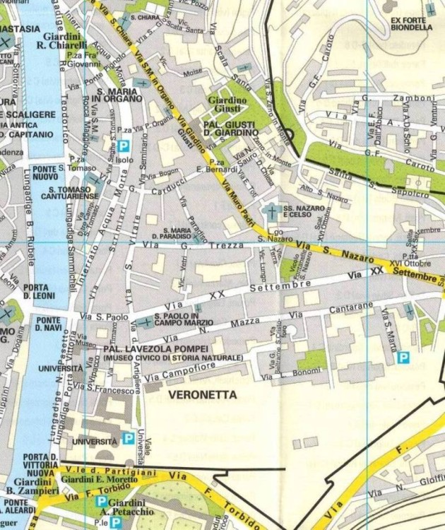 Werona 1:10 000. Mapa / Plan miasta. Fragment 2