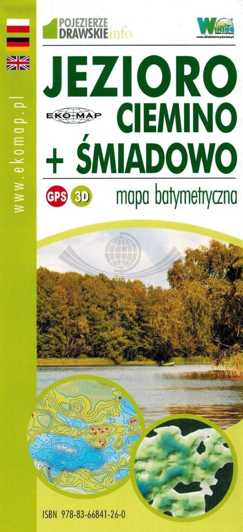 Jezioro Ciemino + Śmiadowo. Mapa batymetryczna. EKO-MAP