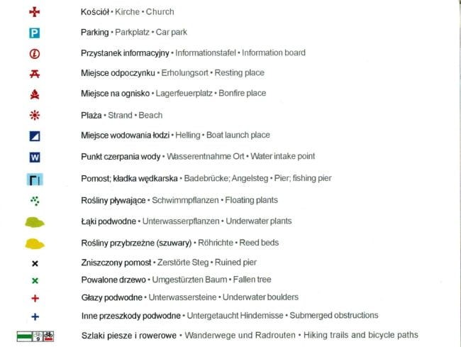 Jezioro Ciemino + Śmiadowo. Mapa batymetryczna wydawnictwa EKO-MAP. Legenda