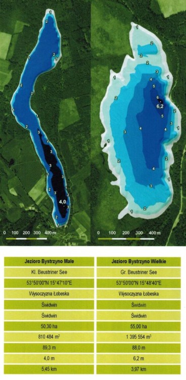 Świdwin i okolice 1:80 000. Mapa turystyczna wydawnictwa EKO-MAP. Mapa batymetryczne