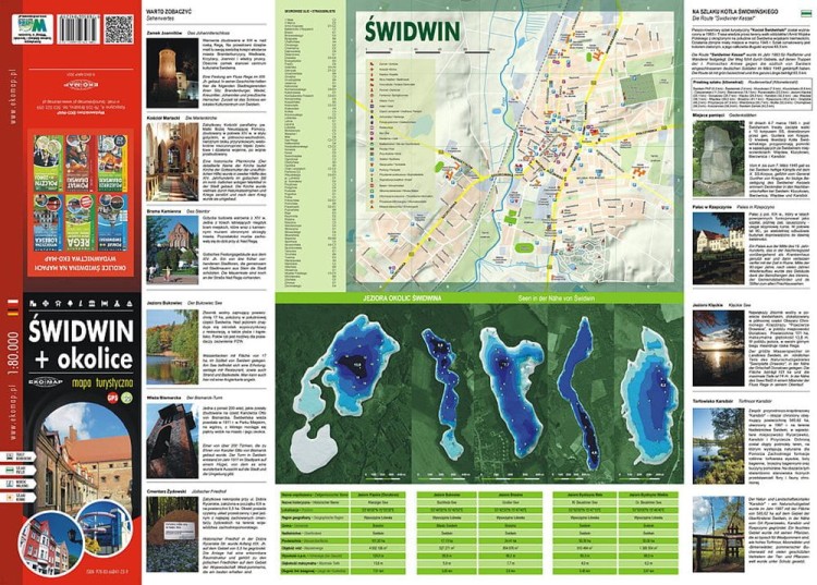 Świdwin i okolice 1:80 000. Mapa turystyczna wydawnictwa EKO-MAP. Pierwsza strona