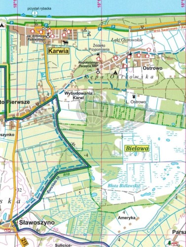 Wybrzeże Bałtyku. Karwia - Władysławowo - Hel - Gdynia. Mapa turystyczna wydawnictwa Eko-Graf. Fragment 1