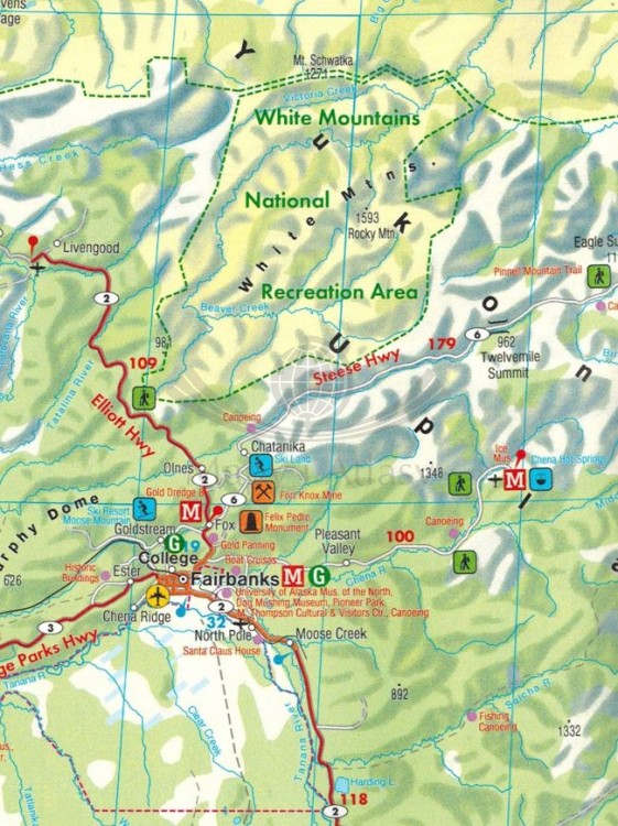 Alaska 1:1 500 000. Mapa samochodowo-turystyczna wydawnictwa Freytag & Berndt. Fragment 1