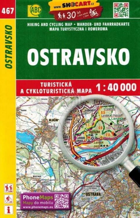 Ostrawa i okolice / Ostravsko. Mapa turystyczna 467 wydawnictwa Shocart. Okładka