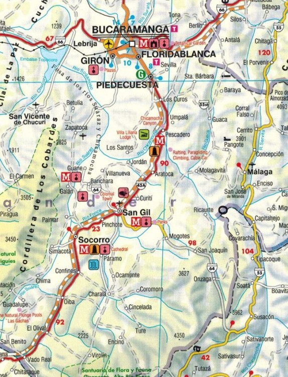 Kolumbia 1:1 000 000. Mapa samochodowa wydawnictwa Freytag & Berndt. Fragment 1