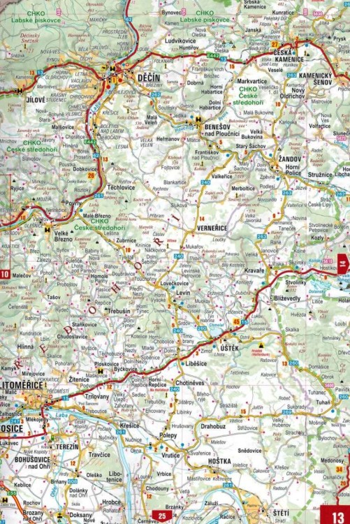 Czechy i Słowacja 1:150 000. Atlas samochodowo-turystyczny wydawnictwa Freytag & Berndt. Czechy - przykładowy arkusz 1
