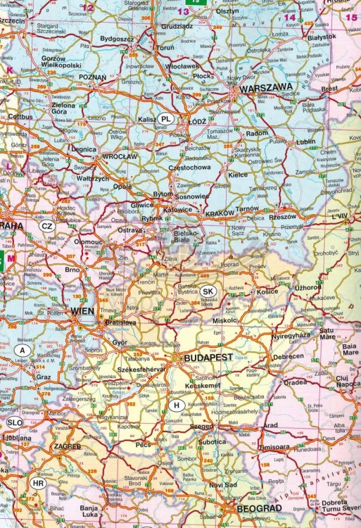 Czechy i Słowacja 1:150 000. Atlas samochodowo-turystyczny wydawnictwa Freytag & Berndt. Europa - przykładowy arkusz 1