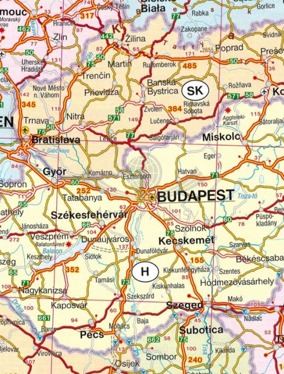 Czechy i Słowacja 1:150 000. Atlas samochodowo-turystyczny wydawnictwa Freytag & Berndt. Europa - przykładowy arkusz 1 - fragment 1