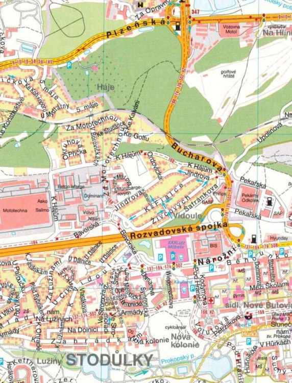 Praga 1:20 000. Mapa / Plan miasta wydawnictwa Freytag & Berndt. Fragment 1