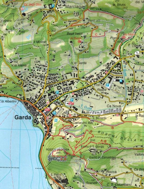 Monte Baldo. Mapa turystyczna 063 wydawnictwa Tabacco. Fragment 1