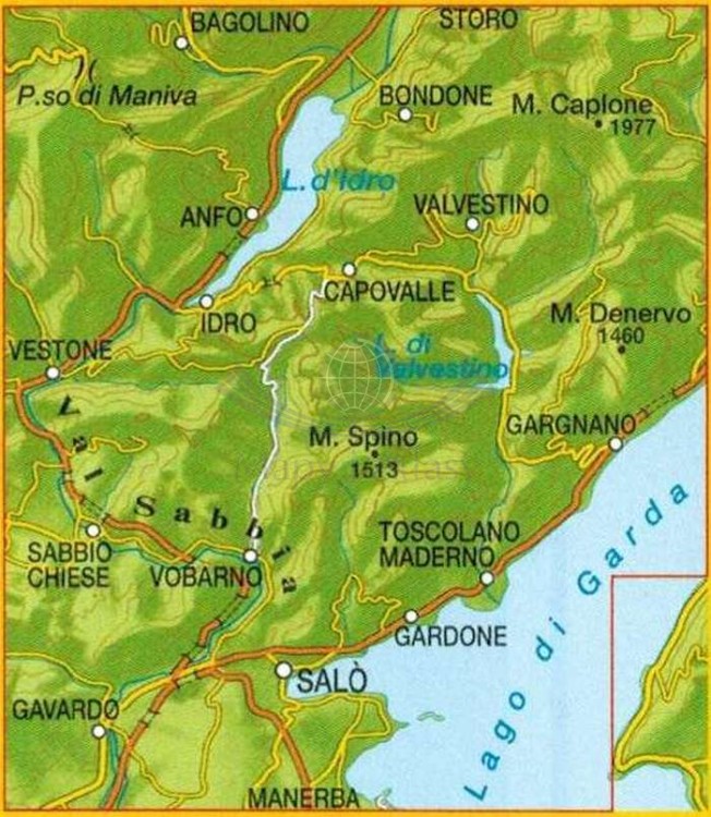 Garda Occidentale - Salo. Mapa turystyczna 078 wydawnictwa Tabacco. Zasięg