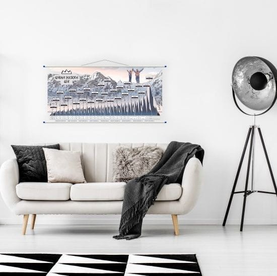 Korona Polskich Gór. Plansza 100 x 50 cm. Przykład aranżacji 1