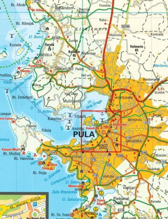 Istria 1:70 000. Wodoodporna mapa samochodowo-turystyczna wydawnictwa Reise Know-How. Fragment 1