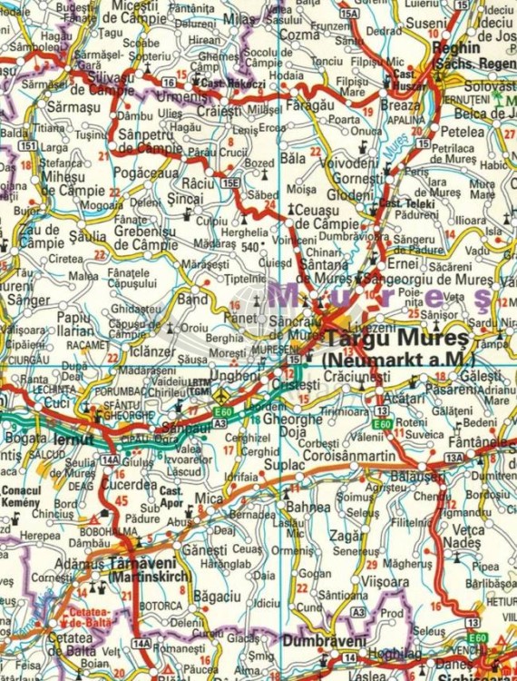 Rumunia i Mołdawia 1:600 000. Wodoodporna mapa samochodowo-turystyczna wydawnictwa Reise Know-How. Fragment 1