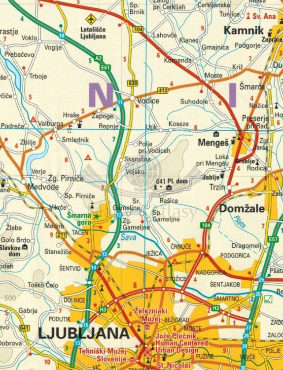 Słowenia 1:185 000. Wodoodporna mapa samochodowo-turystyczna wydawnictwa Reise Know-How. Fragment 1
