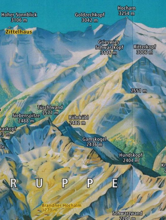 Bad Gastein. Wodoodporna mapa turystyczna 040 wydawnictwa Kompass. Fragment 3