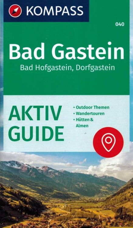 Bad Gastein. Wodoodporna mapa turystyczna 040 wydawnictwa Kompass. Mini przewodnik - okładka