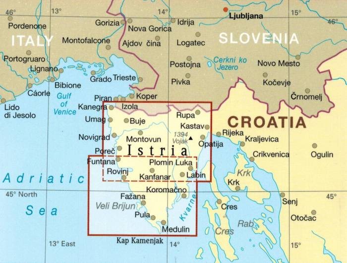 Istria 1:70 000. Wodoodporna mapa samochodowo-turystyczna wydawnictwa Reise Know-How. Zasięg