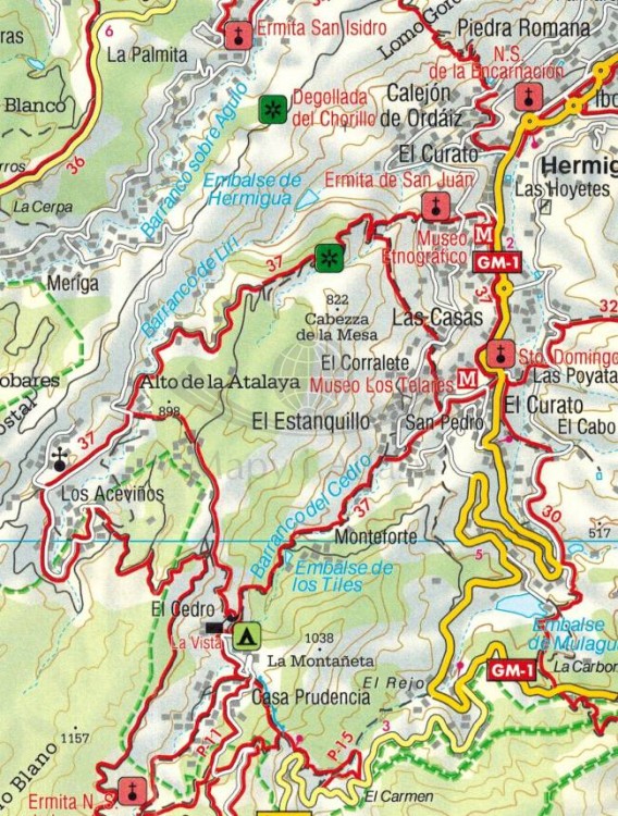 Gomera 1:35 000. Mapa turystyczna WKE 6 wydawnictwa Freytag & Berndt. Fragment 1