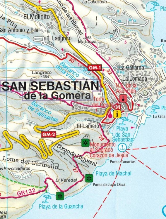Gomera 1:35 000. Mapa turystyczna WKE 6 wydawnictwa Freytag & Berndt. Fragment 2