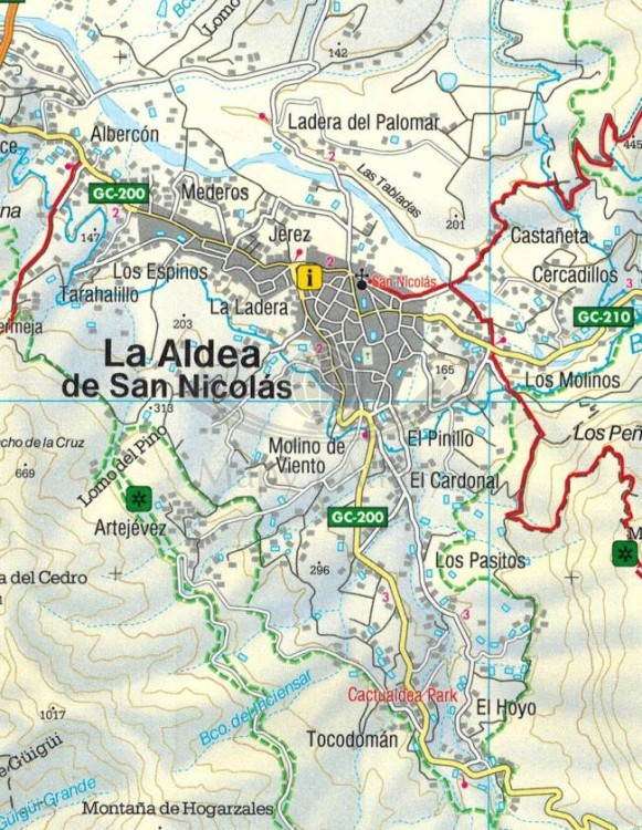 Gran Canaria 1:50 000. Mapa turystyczna WKE 5 wydawnictwa Freytag & Berndt. Fragment 1