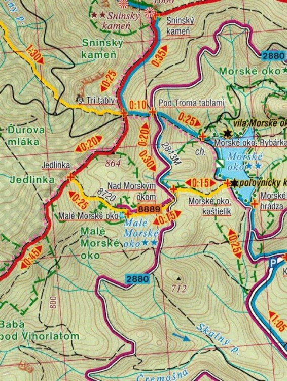 Bukovske Vrchy, Poloniny, Vihorlat, Zemplinska Sirava. Mapa turystyczna 486 wydawnictwa Shocart. Fragment 1