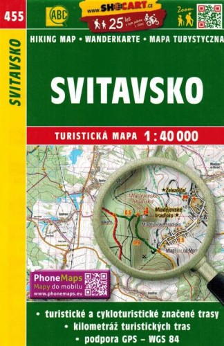 Okolice Svitavy / Svitavsko. Mapa turystyczna 455 wydawnictwa Shocart. Okładka