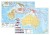 Australia. Dwustronna mapa podręczna planszowa. Fizyczna/polityczna