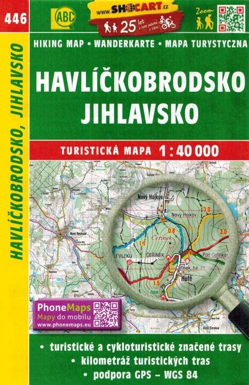 Jihlava / Havlickobrodsko, Jihlavsko. Mapa turystyczna 446. Shocart