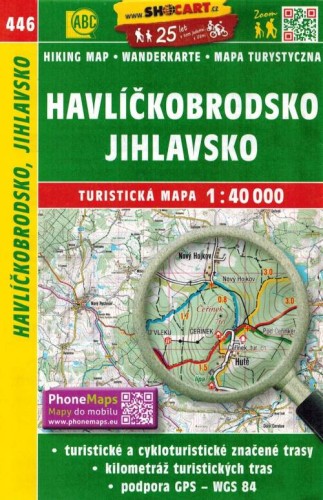 Jihlava  Havlickobrodsko, Jihlavsko. Mapa turystyczna 446 wydawnictwa Shocart. Okładka
