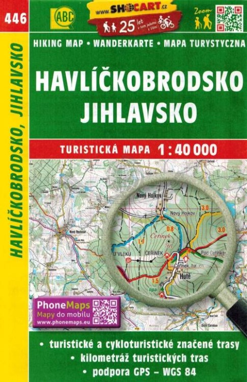 Jihlava  Havlickobrodsko, Jihlavsko. Mapa turystyczna 446 wydawnictwa Shocart. Okładka