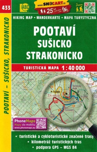 Pootavi - Susicko, Strakonicko. Mapa turystyczna 433 wydawnictwa Shocart. Okładka
