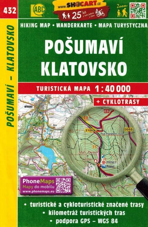 Poszumawie, Klatovy i okolice / Posumavi - Klatovsko. Mapa turystyczna 432. Shocart