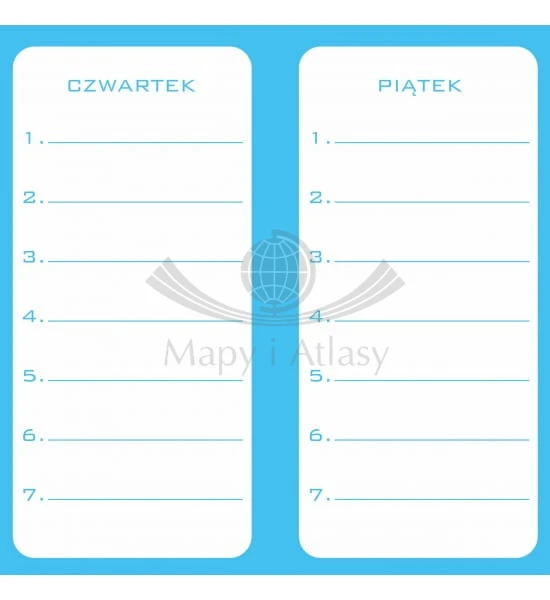 Świat. Plan lekcji + mapa fizyczna. Fragment 3