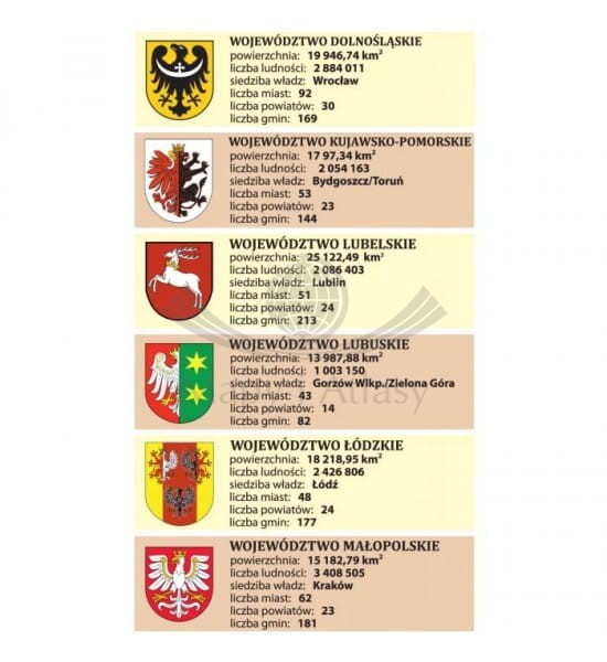 Polska. Plan lekcji + mapa administracyjna. Fragment 1