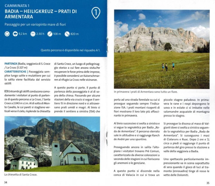 Cortina d'Ampezzo. Wodoodporna mapa turystyczna 55 wydawnictwa Kompass. Mini przewodnik - przykładowe strony 1