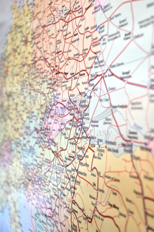 Polska i Europa. Mapa ścienna kolejowa, dwustronna. 107 x 70 cm. Strona 2 - fragment 5