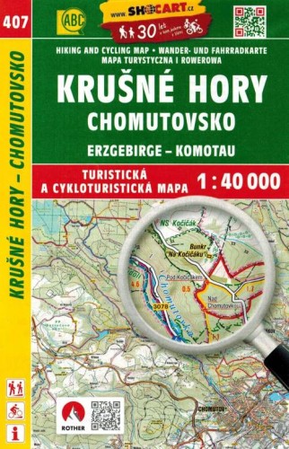 Krusne Hory, Chomutovsko / Rudawy - Erzgebirge. Mapa turystyczna 407 wydawnictwa Shocart. Okładka