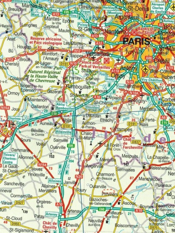 Francja 1:1 000 000. Wodoodporna mapa samochodowo-turystyczna wydawnictwa Reise Know-How. Fragment 2