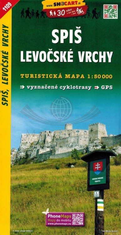 Spisz, Góry Lewockie / Spis, Levocske Vrchy. Mapa turystyczna 1109 wydawnictwa Shocart. Okładka
