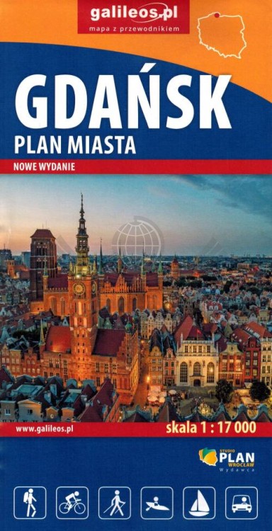 Gdańsk 1:17 000. Mapa / Plan miasta wydawnictwa Galileos. Okładka