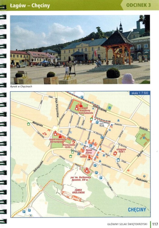 Główny Szlak Świętokrzyski. Przewodnik wydawnictwa Compass. Przykładowa strona 2