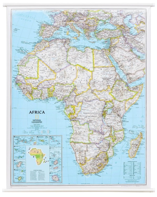 Afryka. Mapa ścienna polityczna wydawnictwa National Geographic