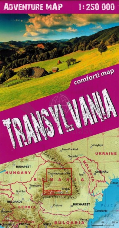 Transylwania / Siedmiogród. Laminowana mapa samochodowo-turystyczna wydawnictwa TerraQuest. Okładka - tył