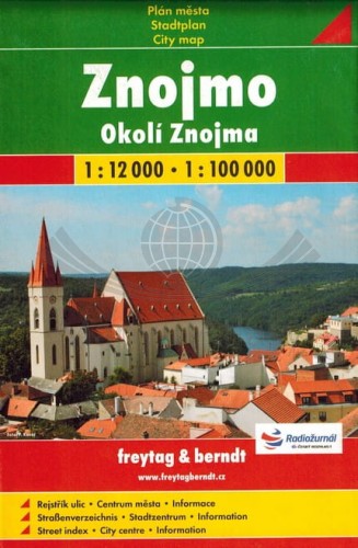 Znojmo i okolice 1:12 000. Mapa / Plan miasta wydawnictwa Freytag & Berndt. Okładka