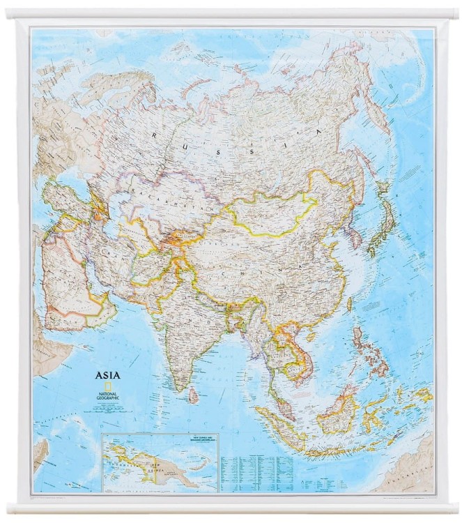 Azja 1:13 812 000. Mapa ścienna polityczna. Wydawnictwo: National Geographic