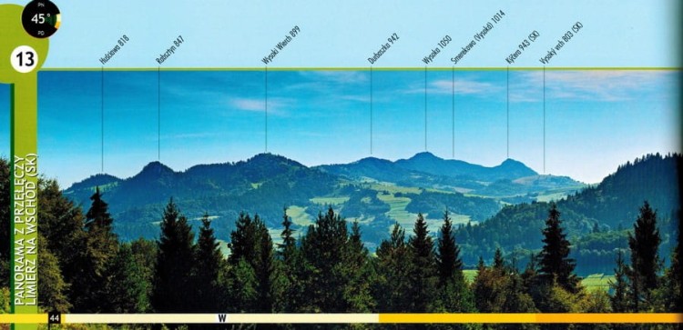 Panoramy widokowe Pienin. Przewodnik dla łowców krajobrazów wydawnictwa WiT. Przykładowa panorama 1