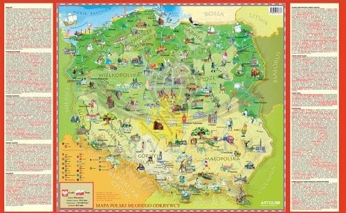 Polska Młodego Odkrywcy MIDI. Mapa dla dzieci. Wersja magnetyczna